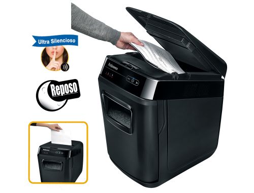 Destruidora de documentos fellowes automax 200c automatica capacidade de corte 200 folhas destroi agrafes e cartoes , Fellowes , 75570 , 50043859676120